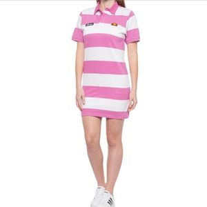 🆕 Ellesse Mandel Pique Dress pink and white size large